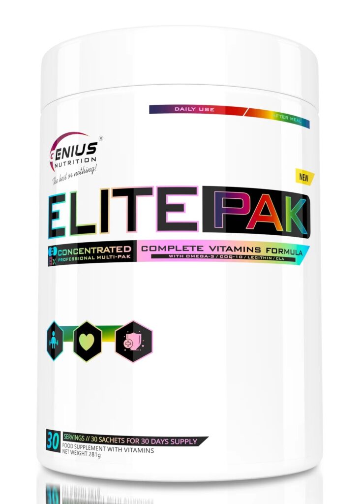 Genius Nutrition Elite Pak – vitaminų ir mineralų kompleksas aktyviems žmonėms (30 pak.)